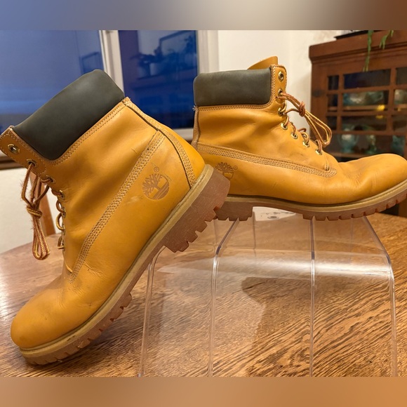 Timberland Premium Wheat Nubuck Men’s Leather Boots Size 10.5 M - Picture 2 of 16